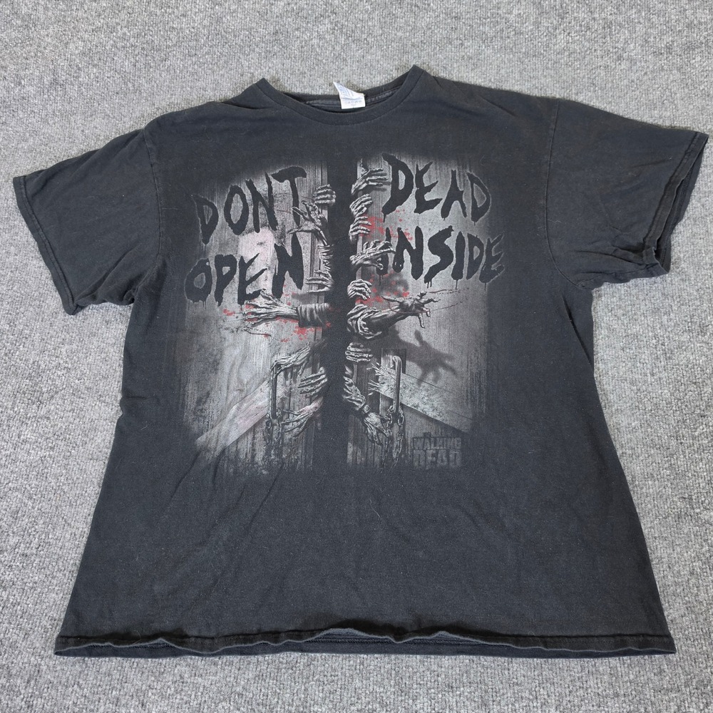 The Walking Dead Shirt Mens XL Black Dont Open Dead Inside Delta Pro Weight Tee